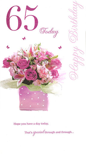 Picture of HAPPY 65TH BIRTHDAY CARD